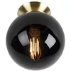 Image de Qazqa - Pallon - Plafonnier - 1 Lumière - Ø 200 Mm - Noir Et Or - Art Deco - Éclairage Intérieur - Salon I Chambre I Cuisine I Salle À Manger