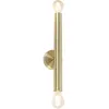 Image de Tubi - Applique Murale - 2 Lumière - L 110 Mm - Doré/laiton - Art Deco - Éclairage Intérieur - Salon I Chambre - Qazqa