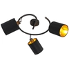 Image de Lofty - Plafonnier Avec Abat-jour - 3 Lumière - Ø 600 Mm - Noir - Moderne - Éclairage Intérieur - Salon I Chambre I Cuisine I Salle À Manger - Qazqa