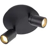 Image de Ducha - Plafonnier - 2 Lumière - Ø 200 Mm - Noir - Moderne - Éclairage Intérieur - Salle De Bains - Qazqa