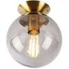 Image de Qazqa - Pallon - Plafonnier - 1 Lumière - Ø 200 Mm - Doré/laiton - Art Deco - Éclairage Intérieur - Salon I Chambre I Cuisine I Salle À Manger