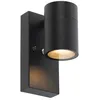 Image de Solo - Applique Murale Avec Détecteur - 1 Lumière - L 6 Cm - Noir - Moderne - Éclairage Extérieur - Qazqa
