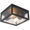 Image de Charlois - Plafonnier - 2 Lumière - L 24 Cm - Noir - Design - Éclairage Extérieur - Salle De Bains - Qazqa