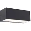 Image de Houks - Applique Murale - 1 Lumière - L 23 Cm - Noir - Moderne - Éclairage Extérieur - Garage / Cellier - Qazqa