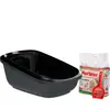 Image de Bac à litière PeeWee EcoGranda XXL ouvert + 3kg de litière