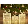 Image de Ecd Germany Lot De 3 Boîtes Cadeaux Avec 90 Leds Blanc Chaud, En Métal, Alimentation Électrique, Ip44 Étanche, Intérieur/extérieur, Décoration De Noël, Cadeau Illuminé, Décoration Pour Maison/sapin