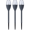 Image de Lot de 3 lampes solaires ProGarden, en plastique, 38 x 6,5 cm, noires