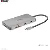Image de Hub 9-en-1 CLUB3D USB Gen1 Type-C avec HDMI, VGA, 2x USB Gen1 Type-A, RJ45, emplacements pour cartes SD/Micro SD et port USB Gen1 Type-C femelle