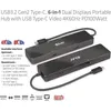 Image de Club3d CLUB3D USB3.2 Gen2 Type-C, 6-in-1 Dual Displays Portable Dock with USB Type-C Video 4K60Hz
