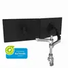 Image de R-Go Tools R-Go Zepher 4 C2, Circulaire Bras double écran, fixation bureau, adjustable, 0-8 kg, noir-argent, faible empreinte carbone - Neuf
