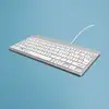Image de R-Go Tools Clavier ergonomique R-Go Compact Break, clavier compact avec logiciel de pause,AZERTY (FR), Filaire, blanc - Neuf