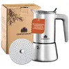 Image de Groenenberg Cafeti ¨re Espresso Acier inoxydable 6 tasses Induction I Cafeti ¨re Moka (300ml)