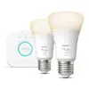 Image de Ampoules connectées Kit de démarrage ampoule connectée White 9.5 Watt E27 x2 + Bridge - Neuf