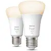 Image de Pack de 2 ampoules connectées Philips Hue White E27 75W pour une ambiance lumineuse personnalisable - Neuf