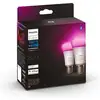 Image de Ampoule LED connectée Philips Hue White & Color Ambiance E27 pack de 2 800 lm Blanc - Neuf