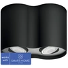 Image de Spot LED Philips HUE 8719514338425 Pillar 2x 5W 2x 350lm 2200-6500K noir avec télécommande - compatible avec SMART HOME by hornbach