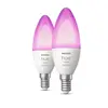 Image de Philips Hue white & Color ambiance Flamme - Ampoule Connectée E14 - (pack De 2)