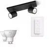 Image de Philips Pack De 2 Spots Runner + Dimmer Switch + Ampoules Gu10 À Lumière Blanche