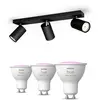Image de Philips Pack De 2 Spots Kosipo Noirs + Ampoules Gu10 À Couleur Variable