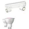 Image de Philips Pack De 2 Spots Runner Blancs + Ampoules Gu10 À Couleur Variable