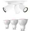 Image de Philips Pack De 3 Spots Pongee Blancs + Ampoules Gu10 À Couleur Variable