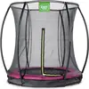 Image de EXIT Silhouette Trampoline ø183cm   avec Filet de sécurité   Enterré   Rond   pour Enfants   Rose
