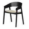 Image de Bobochic - Lot De 2 Chaises De Table Rani Avec Accoudoir Noir