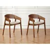Image de Bobochic - Lot De 2 Chaises De Table Rani Avec Accoudoir Marron
