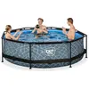 Image de EXIT Stone Piscine Tubulaire ø300   Piscine Hors Sol   avec Pompe de Filtration   Rond   Gris