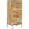 Image de Coffre À Tiroirs 45x35x106 Cm Bois De Manguier Massif Vidaxl