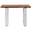 Image de vidaXL Table basse avec bords naturels 60x60x40 cm en bois massif d'acacia