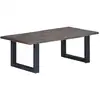 Image de Table Basse Avec Bord Naturel Gris 115x60x40 Cm Bois D'Acacia Vidaxl