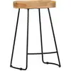 Image de vidaXL Tabouret de bar Gavin 2 pcs. Bois massif de manguier