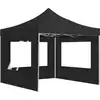 Image de vidaXL Tente de réception professionnelle Pliable avec parois Aluminium 3×3m Anthracite