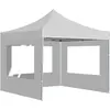 Image de vidaXL Tente de réception professionnelle Pliable avec parois Aluminium 3×3m Blanc