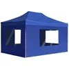 Image de Vidaxl - Tente De Réception Pliable Avec Parois Aluminium 4,5x3 M Bleu