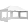 Image de vidaXL Tente de réception professionnelle Pliable avec parois Aluminium 6×3m Blanc