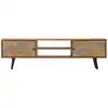 Image de vidaXL Armoire TV 140×30×40 cm en bois massif d'acacia