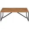 Image de vidaXL Table basse 110x110x36 cm en bois massif d'acacia