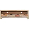 Image de vidaXL Armoire TV 130x30x40 cm en bois massif d'acacia