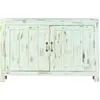 Image de vidaXL Buffet bleu clair 110x35x70 cm bois massif mangue