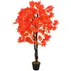 Image de Plante Artificielle D'Érable Avec Pot Rouge 120 Cm Vidaxl