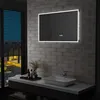 Image de Vidaxl - Miroir À Led Et Capteur Tactile Et Affichage D'Heure 100x60 Cm