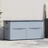 Image de vidaXL Boîte de rangement de jardin 320 L Gris Noir