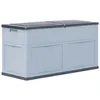 Image de Boîte De Rangement De Jardin 320 L Gris Noir Vidaxl