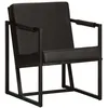 Image de Fauteuil Noir Cuir Véritable Vidaxl
