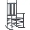 Image de Chaise À Bascule Avec Siège Incurvé Gris Bois De Peuplier