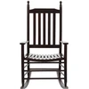 Image de vidaXL Chaise à bascule avec assise incurvée en bois de peuplier brun