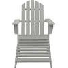 Image de vidaXL Fauteuil de jardin avec repose-pieds Bois Gris
