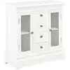 Image de Buffet Blanc 70x28x70 Cm Bois De Pin Massif Vidaxl